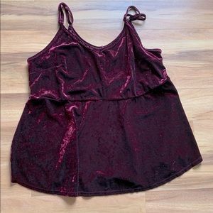 Torrid velvet babydoll top